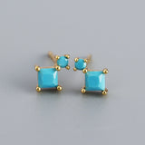 Colour Dot Studs ✦ Sky Calm Balance