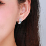 Turquoise Row ✦ Pearl Arc Studs