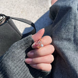 Blush Bloom Open Ring ✦ Pink Tone