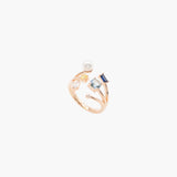 Golden Twilight Open Ring ✦ Yellow & Blue Tone