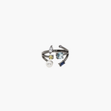 Golden Twilight Open Ring ✦ Yellow & Blue Tone