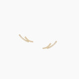 Branchlight ✦ Subtle Climber Stud Earrings